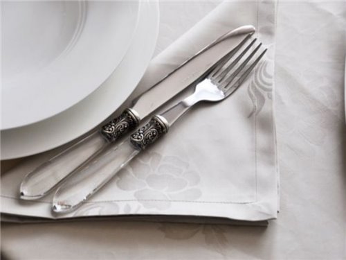Tovaglia Fiandra Flower Bianco ch