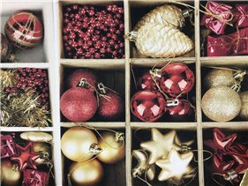 TOVAGLIA DECORAZIONI DI NATALE DIGITALE