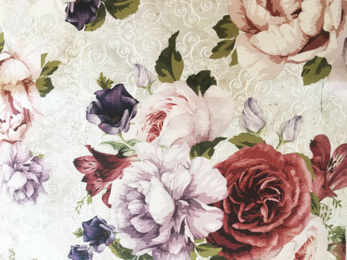 Tovaglia dama con bordo rose romantic