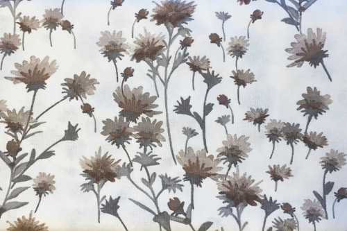 Tovaglia fantasia Fiore Astratto Sabbia Grigio