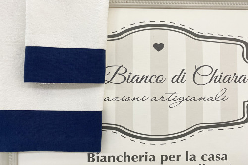 ASCIUGAMANO BALZA LINO BLU
