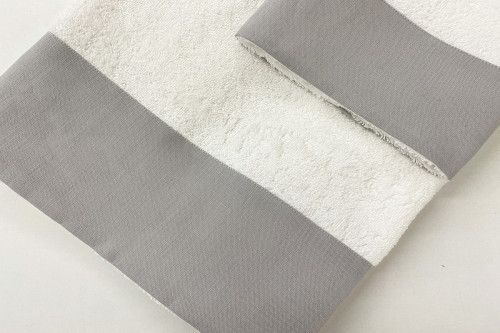 ASCIUGAMANO BALZA LINO GRIGIO PERLA