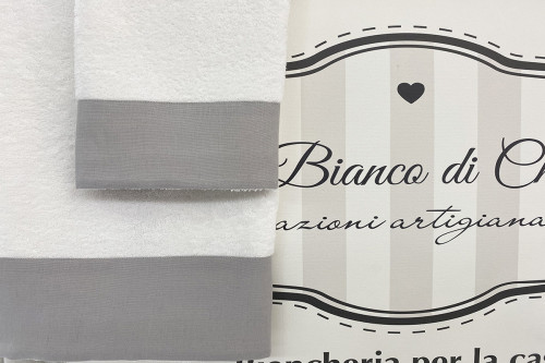 ASCIUGAMANO BALZA LINO GRIGIO PERLA