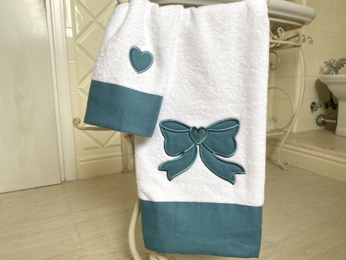 ASCIUGAMANO BALZA LINO GRIGIO CHIARO