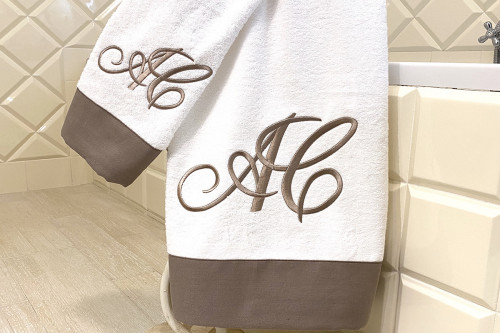 ASCIUGAMANO BALZA LINO TABACCO