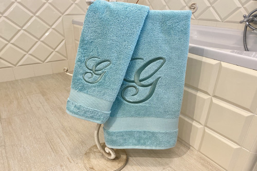 ASCIUGAMANO SPUGNA RICAMATO BEIGE