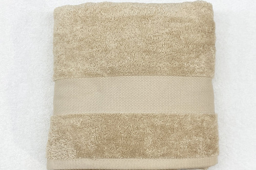 ASCIUGAMANO SPUGNA RICAMATO BEIGE