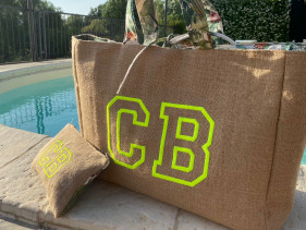 Borsa mare juta Giallo Fluo