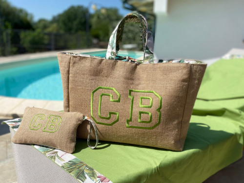 Borsa mare juta Verde