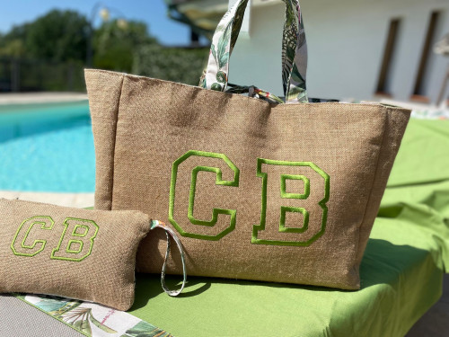 Borsa mare juta Verde
