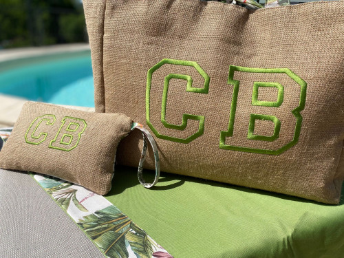Borsa mare juta Verde