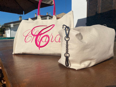 Borsa Canvas reversibile