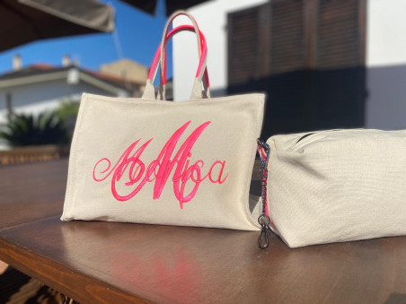 Borsa Canvas reversibile