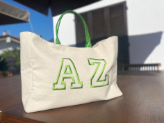 Borsa Canvas ricamo college...
