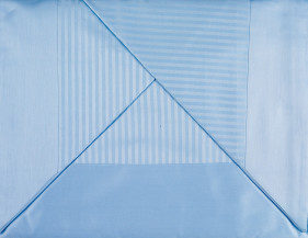 Lenzuolo in raso di puro cotone azzurro